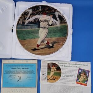 Delphi Legends of Baseball Jimmie Foxx The Beast Collector Plate Jeff Barson 93"